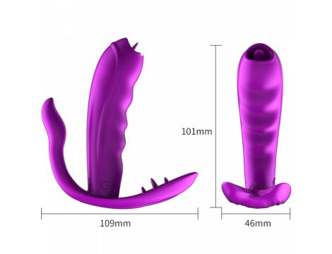 Stymulator silikonowy do majtek Fox USB 7 funkcji z ogrzewaniem - 16
